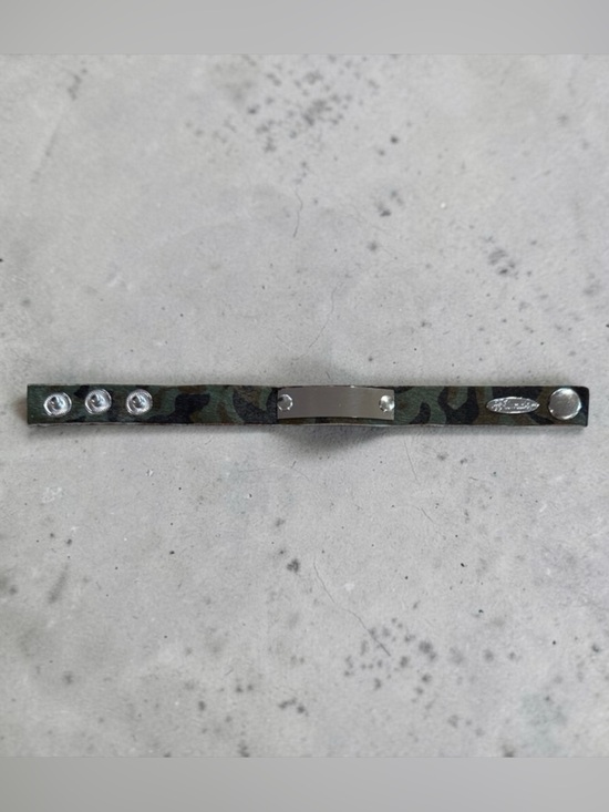 Plunder Jewelry - Plunder Green Camouflage Bracelet with Silver Plate
